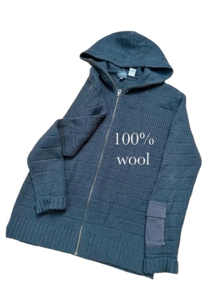 bluza z Kapturem zasuwana g Star raw wełniana XL w kolorze grafitowym