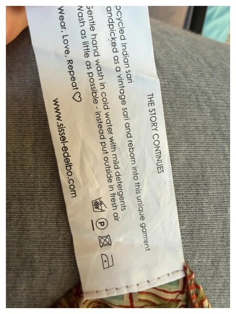 sissel edelbo whisper dress onesize wzorzysta sukienka zielono pomarańczowa